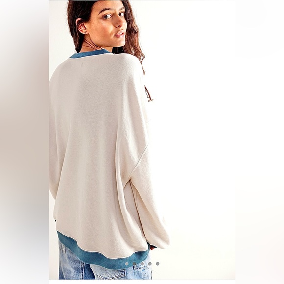 Free People Classic Colorblack Oversized Crewneck - Picture 5 of 9